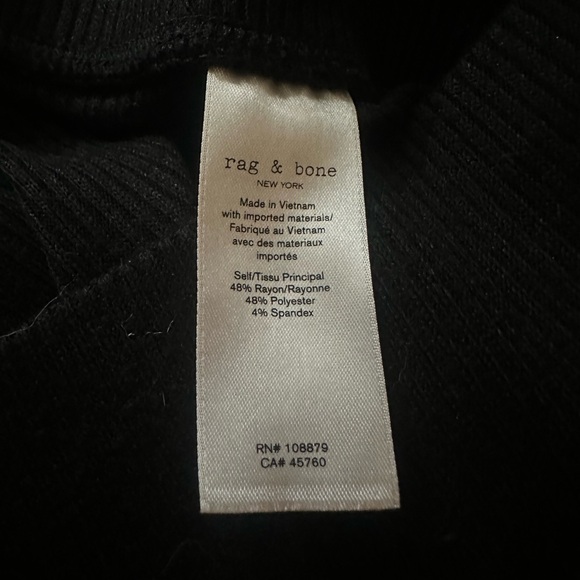 Rag & Bone Rib Knit Ribbed Bike Shorts - Size Small - Black - Perfect Condition! - Picture 8 of 8